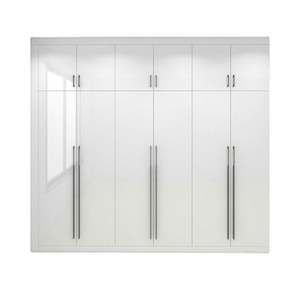 Armoire simple en bois de style nordique de luxe SANTOPOVA, armoire de rangement pour chambre à coucher, armoire blanche à 4 portes, meubles de chambre à coucher - Product Image 1