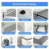 Console de salle de surveillance pour trois personnes, console de centre de commande, poste de travail central incurvé sur mesure; 1710*900*750mm