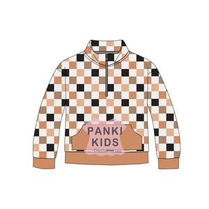 Pankai usine personnalisé imprimé ultra doux et respirant bambou français éponge enfants filles garçons quart <span class=keywords><strong>sweat</strong></span> <span class=keywords><strong>zippé</strong></span> - Product Image 4