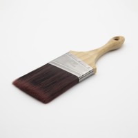 Pinceaux d'angle de mur en fibre synthétique personnalisés de haute qualité avec manche en bois court