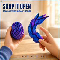 Jouet anti-stress œuf de dragon imprimé en 3D, jouet sensoriel à presser à ouverture rapide, 3 couleurs, pour enfants