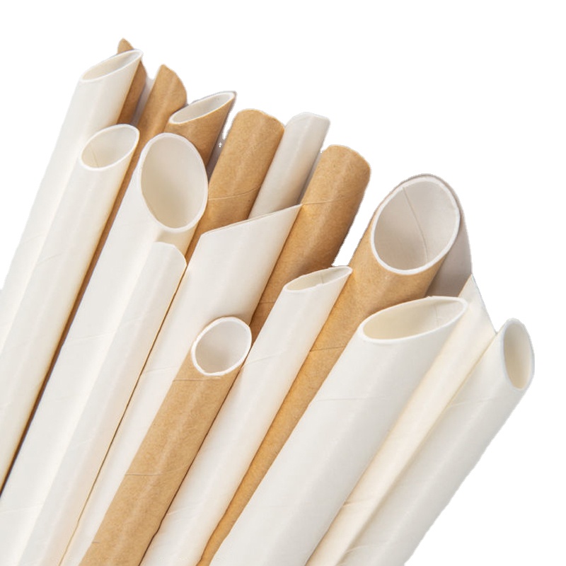 Wholesale Colored Custom Logo Print Paper Straw Food Grade Disposable Colorful Striped Paper Drinking Straws