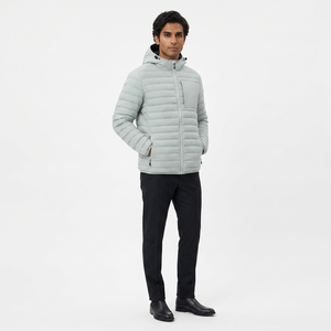 2024 Winter Breathable Quick Dry Stand Collar High Street Style Cotton Filled Puffer Jacket for Men Custom Logo Design High - Product Image 1