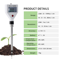 Analyseur numérique de sol de testeur d'EC de sol pour l'outil d'analyseurs de sol de jardin