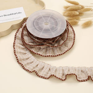 Vente en gros 5cm petit parfum à volants dentelle sangle Bouquet tissu emballage cadeau bricolage robe <span class=keywords><strong>jupe</strong></span> nœud ruban garniture - Product Image 3