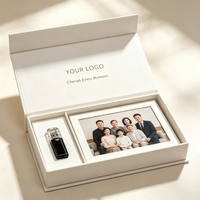 Boîte à Cadres Photo en Gros Personnalisée avec Fermeture Magnétique, Coffret Cadeau pour Photographe, Emballage Cadeau pour Album Photo avec Diviseur USB