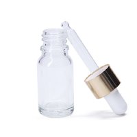 Botellas de Vidrio de 5ml, 10ml, 15ml, 20ml para Aceites Esenciales, Botella de Vidrio Transparente Personalizada con Gotero y Tapa