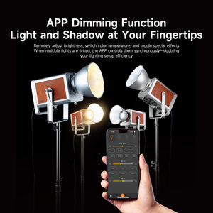 MIAOTU Lampe de studio et de cinéma rétro en alliage d'aluminium GDSY 800W haute puissance, alimentée en courant alternatif, 2700-6500K CRI97, contrôle par application - Product Image 3