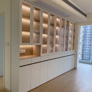 Libreria Moderna Multistrato in Legno Bianco con Design ad Arco Personalizzato, Armadio Portaoggetti all'Ingrosso - Product Image 4