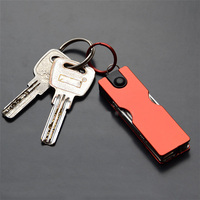 WELLFLYER MFK-114 nouveau porte-clés coupe-ongles Multitool 8 en 1 EDC avec lumière LED couteau de poche ciseaux pince à épiler cadeau mousqueton