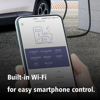 Cargador de Pared para Vehículos Eléctricos Tipo 1/Tipo 2/GBTSmart de 11 kW con DLB, WiFi, OCPP, RFID, Nivel 2 AC para Carga en Casa y Apartamento, WrightCharge
