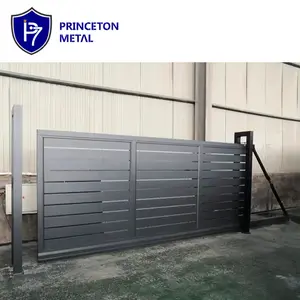 Princeton portes d'allée électriques automatiques en aluminium, porte coulissante en porte-à-faux