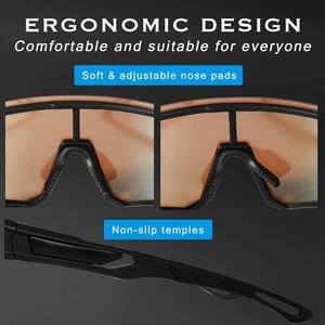 Durable Ultra-Light Frame Polarized Sports Sunglasses Blue Red Lenses Fashionable <b>for</b> <b>Men</b> and Women <b>for</b> Running and Cycling - Product Image 2