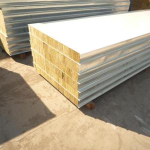 <span class=keywords><strong>Aislamiento</strong></span> térmico de <span class=keywords><strong>techo</strong></span> de alta calidad 50mm 75mm 100mm Panel sándwich de lana de roca para construcción de viviendas exteriores - Product Image 1