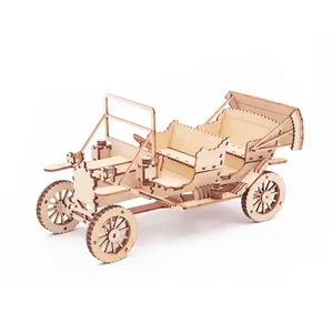 الكلاسيكية سيارة 3D لغز خشبي الرجعية ميكانيكا نموذج بناء كتل ألعاب جنسية ألعاب تعليمية أخرى