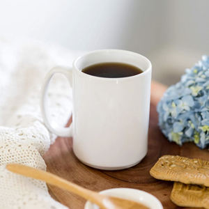 קידום רגיל מותאם אישית לוגו מודפס ריק פולי מצופה נסיעות לבן קרמיקה 15 oz תה כוס קפה ספלי סובלימציה עם תיבה - Product Image 5