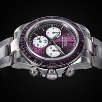 Vente en gros de montres mécaniques automatiques chronographes vintage de haute qualité 10atm Sugess en acier inoxydable 316L pour homme