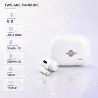 Écouteurs sans fil ANC OEM de haute qualité en gros, étanches IPX6, pour musique Hi-Fi, oreillettes électroniques