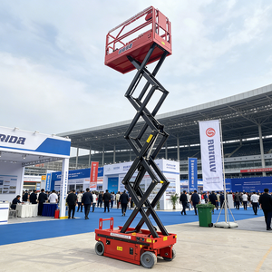 จัดส่งฟรี แพลตฟอร์มยกไฟฟ้าแบบกรรไกร ขนาด 6 ม. 8 ม. 10 ม. 12 ม. 14 ม. สำหรับงานที่สูง - Product Image 2