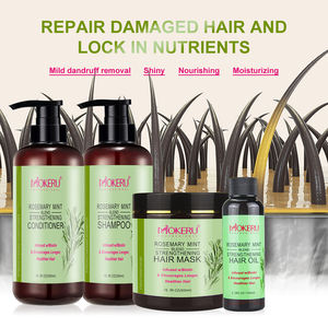 Set Biologico Mokeru OEM per la Cura dei Capelli con Olio, Maschera, Shampoo e Balsamo al Rosmarino Naturale Riparatore Anticaduta - Product Image 5