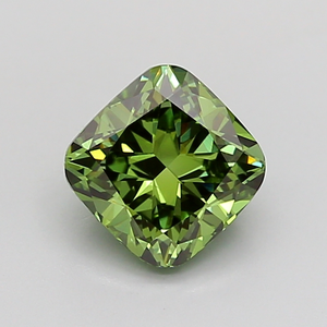 Diamant de laboratoire vert vif fantaisie, taille coussin brillant, certifié, pierre signature pour la création de bijoux fins exclusifs - Product Image 2