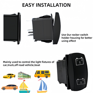 12-24v दोहरी बैटरी वाली रॉकर स्विच वाटरप्रूफ ऑन-ऑन-ऑन-ऑन-ऑन-ऑन 3 तरह से समुद्री नाव की बिजली कटौती 4 पिन रॉकर स्विच वायरिंग आरेख - Product Image 5