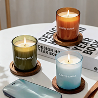 Bougie parfumée personnalisée - Parfum créatif et durable pour les cadeaux de mariage, les festivals, la décoration de la maison, pots en verre colorés