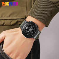 Skmei 2227 Quartz électronique Double affichage horloge montres numériques hommes bracelet en Silicone mâle LED montre Sports de plein air montres pour hommes