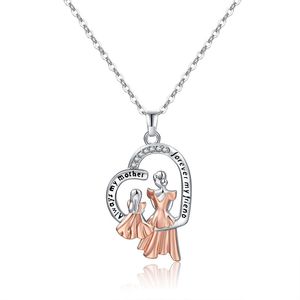 Collana per Mamma da Parte delle Figlie, 'Sempre Mia Madre, Amica per Sempre', Placcata in Argento, Gioiello Regalo per la Festa della Mamma - Product Image 1