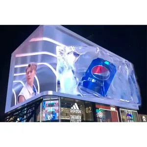 P5 özelleştirilmiş çıplak göz 3D LED anamorfik Billboard p10 p6.25 açık su geçirmez mağaza reklam LED ekran