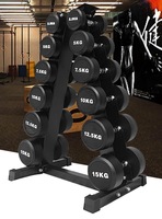 Ensemble d'haltères en métal ZJFIT, support à trois niveaux, équipement de fitness pour usage intérieur, tube de 2,5 mm, modèle unisexe Q-206, 1 an