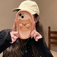 Vente en gros antichoc pour Iphone 15 14 Pro Max couverture de téléphone portable dessin animé régulier mignon doux 3d pantoufle coque de téléphone en Silicone