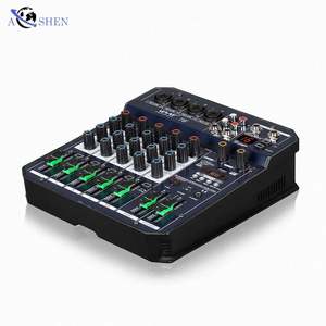 Mixeur audio portable 6 canaux professionnel OEM <span class=keywords><strong>gratuit</strong></span> pour studio DJ Instrument de musique Live Stream Video - Product Image 2