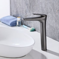 Robinet Mitigeur Gris Anthracite en Laiton de Haute Qualité, Anti-corrosion, à Poignée Unique, pour Eau Chaude et Froide, Réglable, Norme Élevée