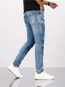 Pantalones de Moda para Hombre, Ajustados, Estilo Motociclista, Jeans para Hombre - Product Image 2