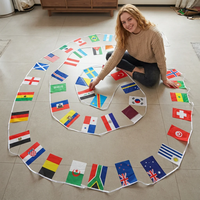 Drapeaux de fanion en polyester personnalisés et économiques 14*21 cm, guirlande de drapeaux anglais pour événements sportifs et célébrations