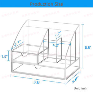 9 scomparto in acrilico da scrivania Organizer forniture e strumenti per la casa accessori per la scrivania - Product Image 6