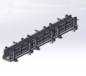 Ligne de production de moules pour poutres et piliers en béton préfabriqué avec composants essentiels moteur et électrique - Product Image 1