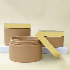 Barattoli in Plastica PET Trasparente da 4oz, 6oz, 8oz, 16oz, 250ml, 500ml per Creme, Polveri, Alimenti, Miele, Scrub, Burro Corpo con Coperchi Dorati - Product Image 6