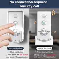 Système d'interphone sans fil avec son clair et sonnette à large portée et interphone portable pour la maison