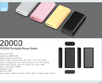Échantillon gratuit 10000mah Mini centrale électrique portable Chargeur mobile 20000 Mah avec 2 USB pour tous les téléphones