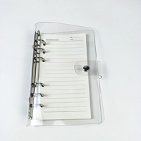 Reliure à anneaux souple transparente transparente étanche en plastique PVC dossier économies défi livre manchon main compte 6 trous bloc-notes