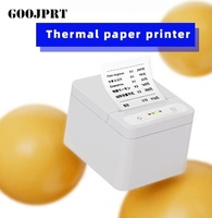 Printer Thermal Mini 80mm untuk Desktop, Hitam Putih, Kompak, USB/Interface Langsung, Termasuk Barcode