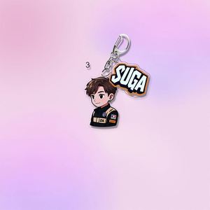 Kpop Idol Schlüsselanhänger Cartoon Niedlicher Schlüsselring Anhänger J-HOPE JK RM SUGA V JIN JIMIN Taschenzubehör Dekoration Fangeschenk - Product Image 4