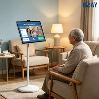 HRAY Tablet Lantai 32 Inci dengan Speaker Ganda Terintegrasi untuk Lansia, Keluarga, dan Komunikasi Video Jarak Jauh, Mendukung OEM ODM
