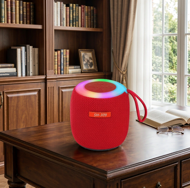 Custom Logo RGB Led Light Mini 5W FM Radio Bluetooths Wireless Portable Speakers Portable Camping Outdoor Audio Card Speaker