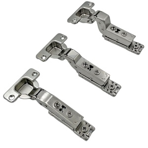 Adjustable Black 3D Hydraulic Cabinet Hinge Soft Close <b>Clip</b>-on Two Way Concealed Linear Plate for Kitchen Living Room Furniture - Product Image 2