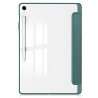 Étui en acrylique transparent à bords doux pour Samsung Galaxy Tab S10FE Plus avec support pour S Pen, étui de tablette robuste antichoc