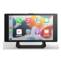 Moniteur Carplay sans fil 5 "4K IOS Carplay et Android Auto/Navigation GPS/Commande vocale/Lien miroir, Bluetooth/Enregistreur vidéo