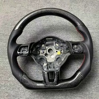 Pour VW 6ème génération GTI Golf 6 Scirocco modifié cuir Nappa volant en Fiber de carbone volant de voiture Volkswagen